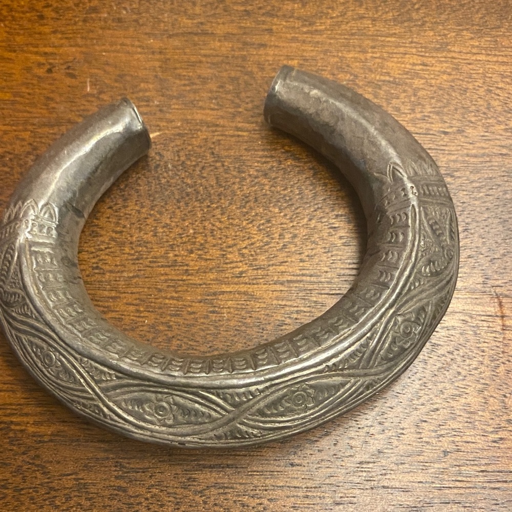 Southwestern Style Engraved Silver Bracelet